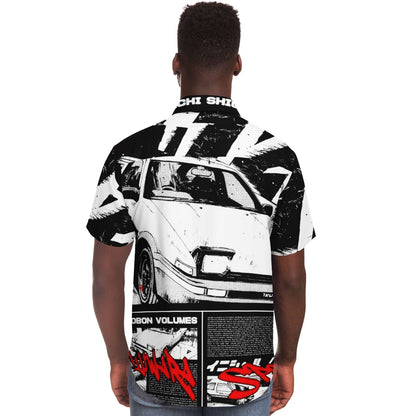 Initial D Trueno Art Short Sleeve Button Down Shirt - AOP