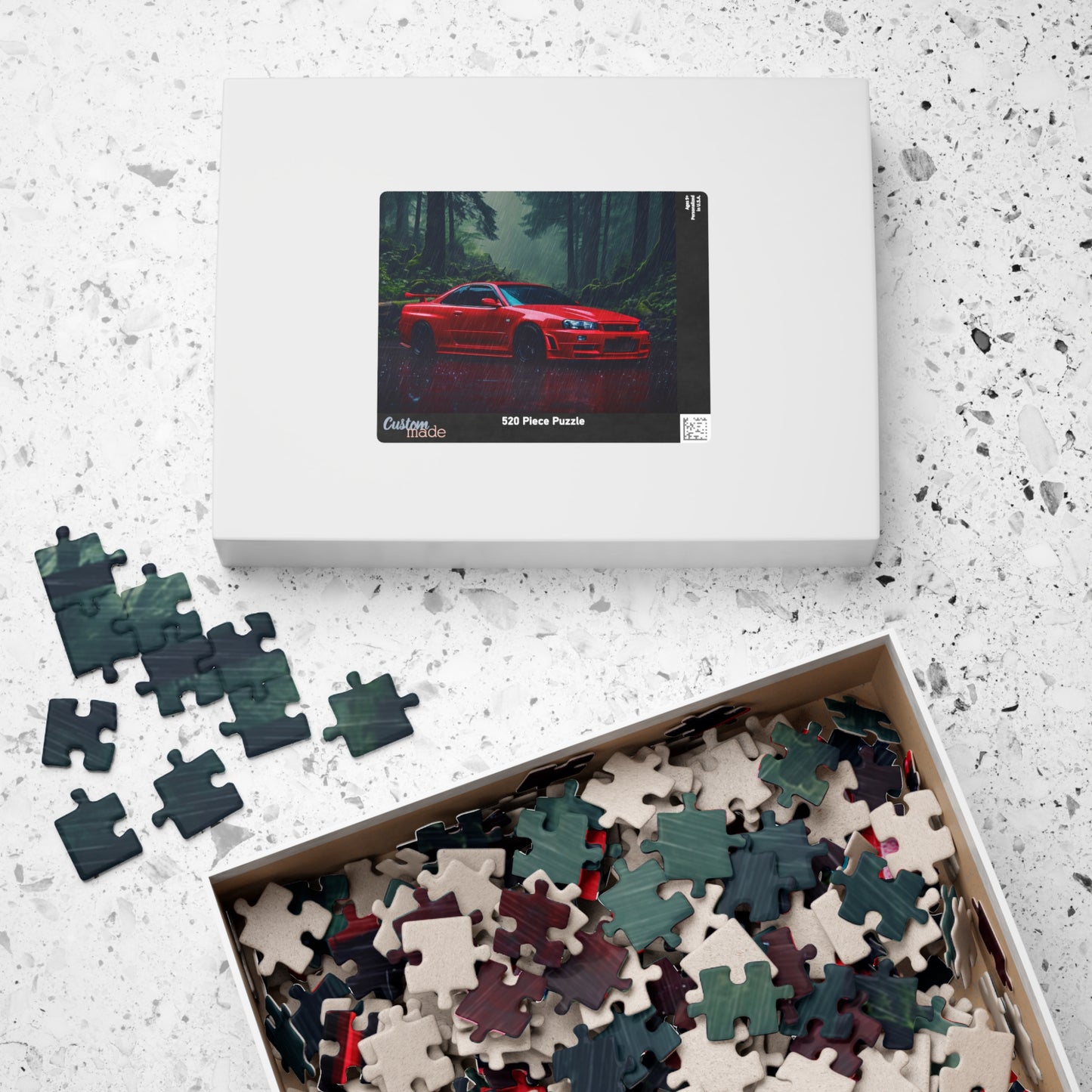 GTR R34 in the Rain Jigsaw Puzzle [110, 252, 520, or 1014 pieces]