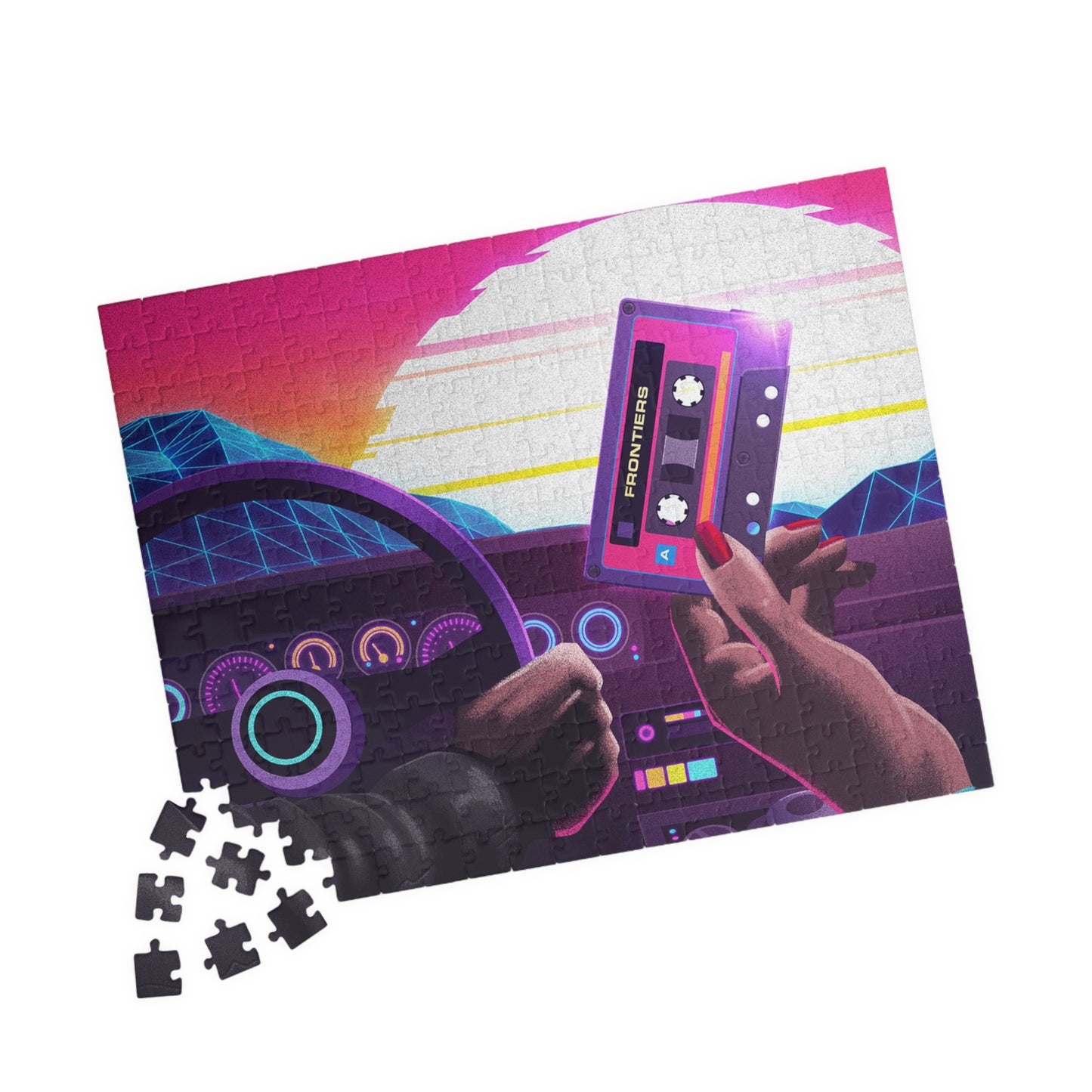 Retro Car Cabin Art Jigsaw Puzzle [110, 252, 520, or 1014 pieces]