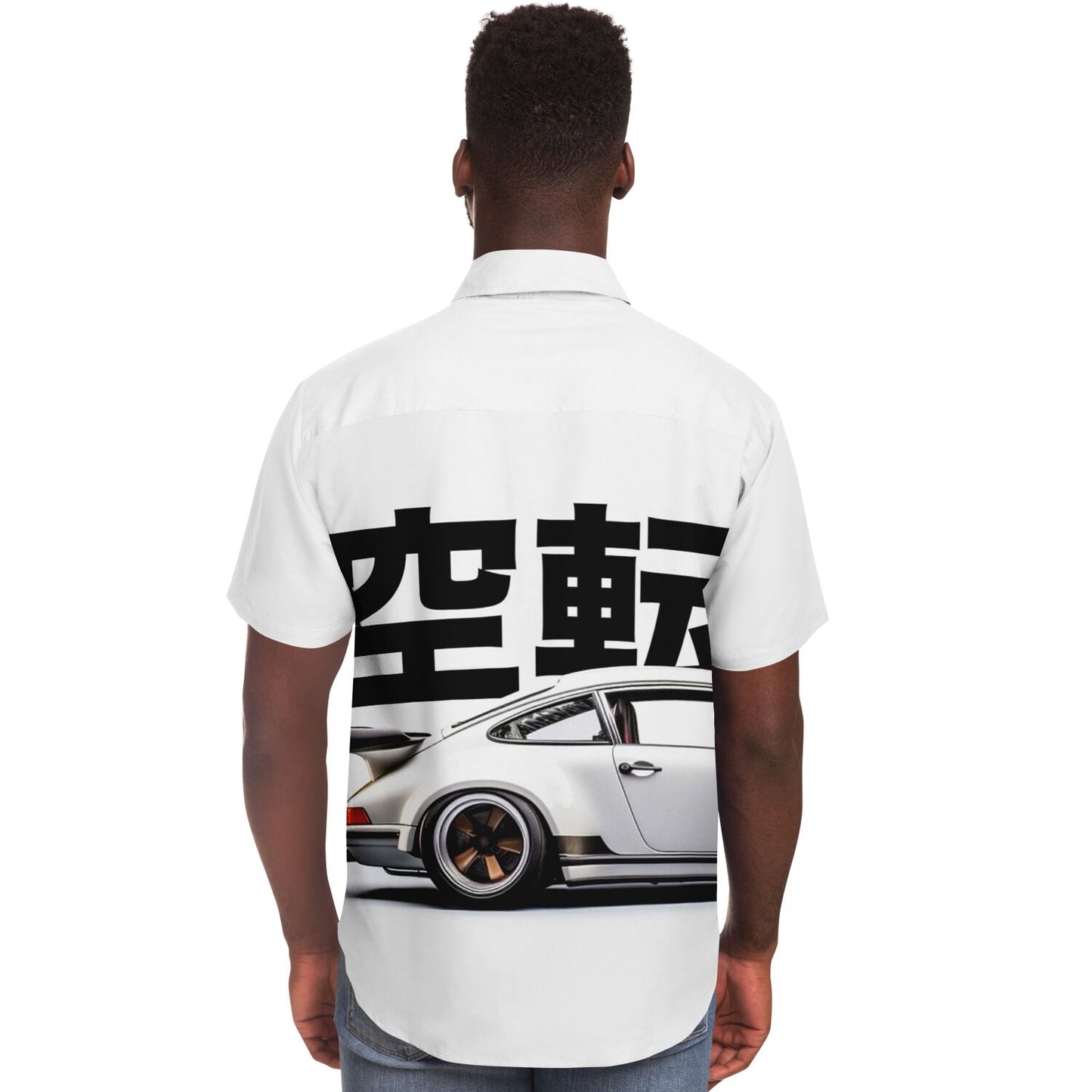 Japanese 911 Inspired Short Sleeve Button Down Shirt - AOP