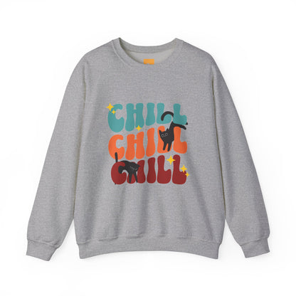 Chill Cat Unisex Heavy Blend™ Crewneck Sweatshirt