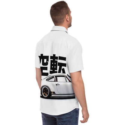 Japanese 911 Inspired Short Sleeve Button Down Shirt - AOP