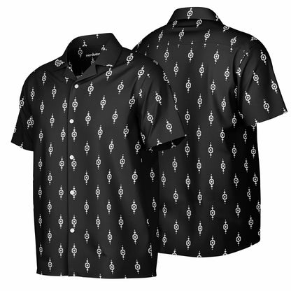 Minimalistic Seamless Pattern Spread Collar Shirt