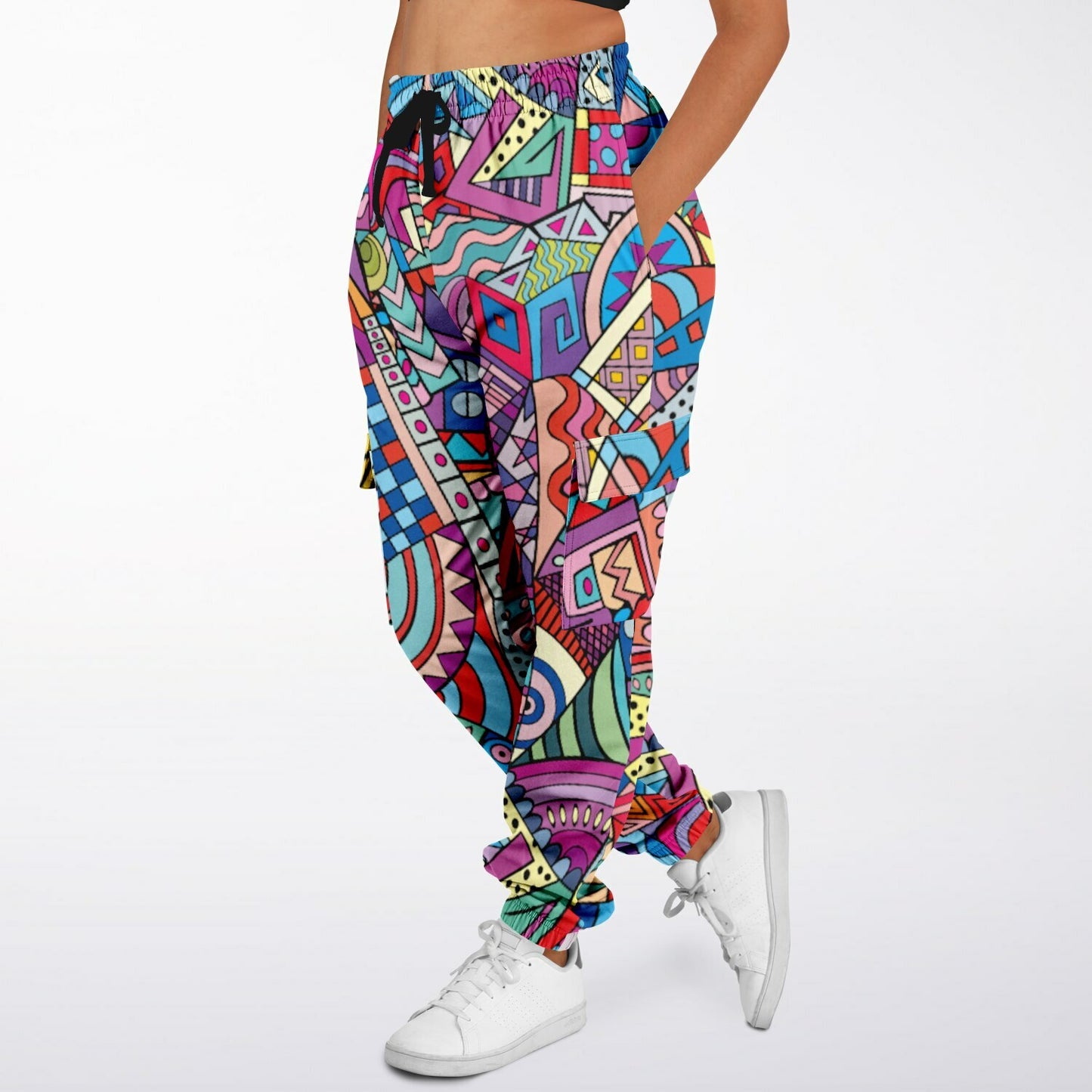 Abstract Artwork Fashion Cargo Sweatpants