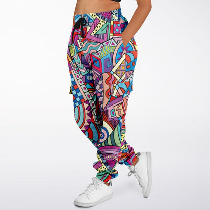 Abstract Artwork Fashion Cargo Sweatpants