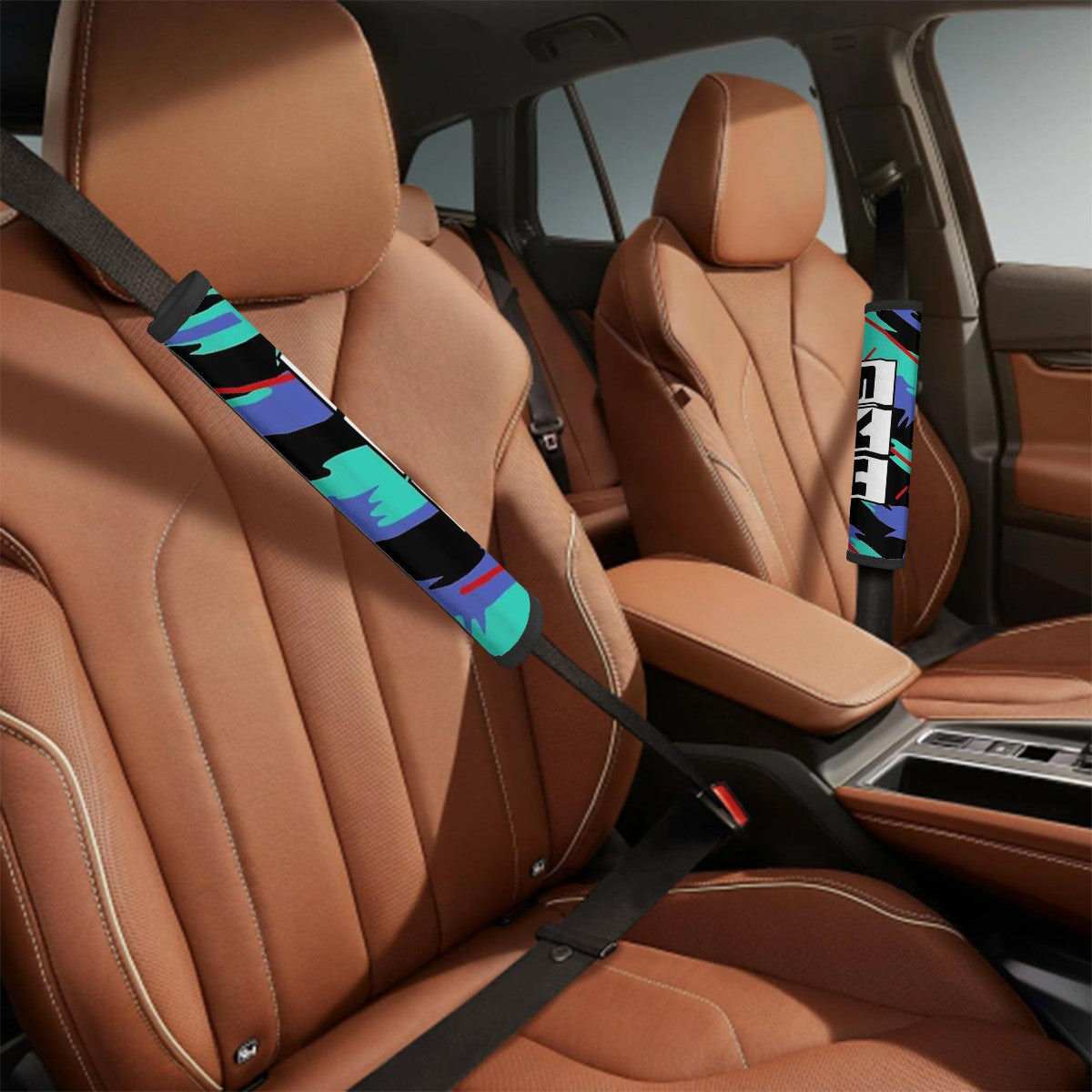 HKS Pattern Seat Belt Cover Pad 2 Pcs