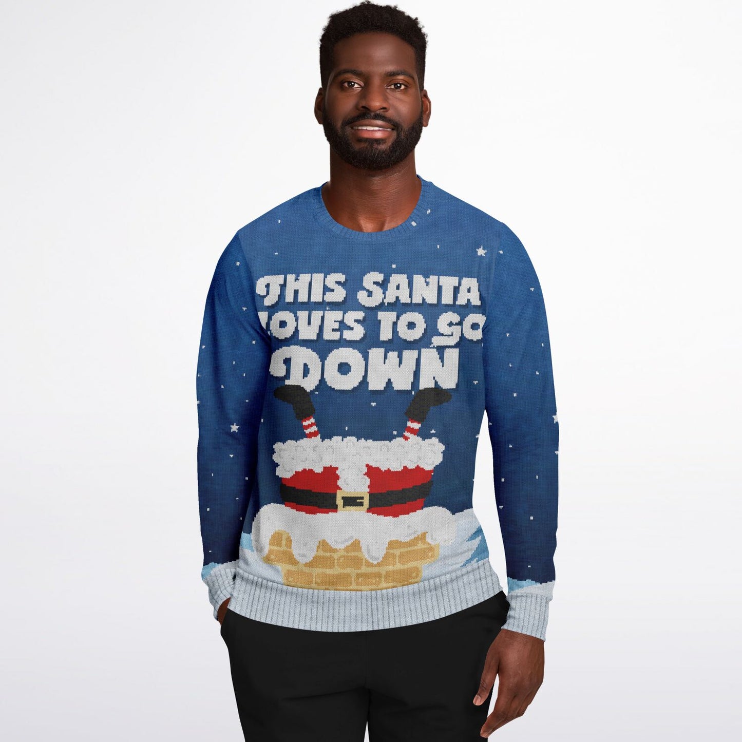 This Santa Loves To Go Down Christmas Sweatshirt