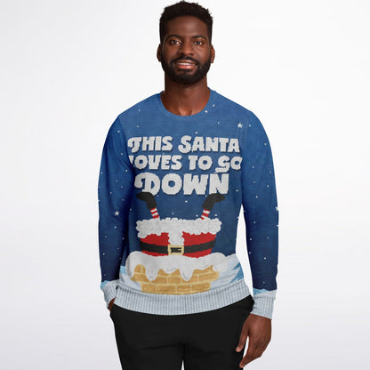 This Santa Loves To Go Down Christmas Sweatshirt