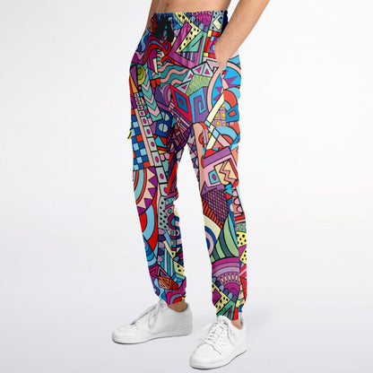 Abstract Artwork Fashion Cargo Sweatpants