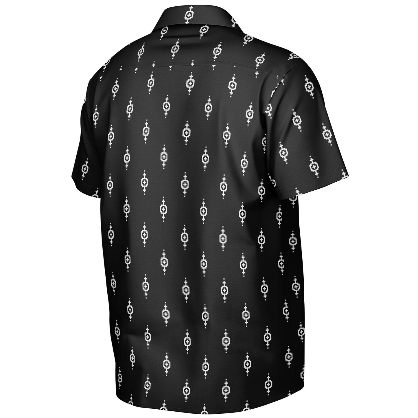 Minimalistic Seamless Pattern Spread Collar Shirt
