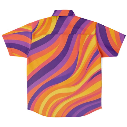 Rick Aim Color Pattern Short Sleeve Button Down Shirt - AOP