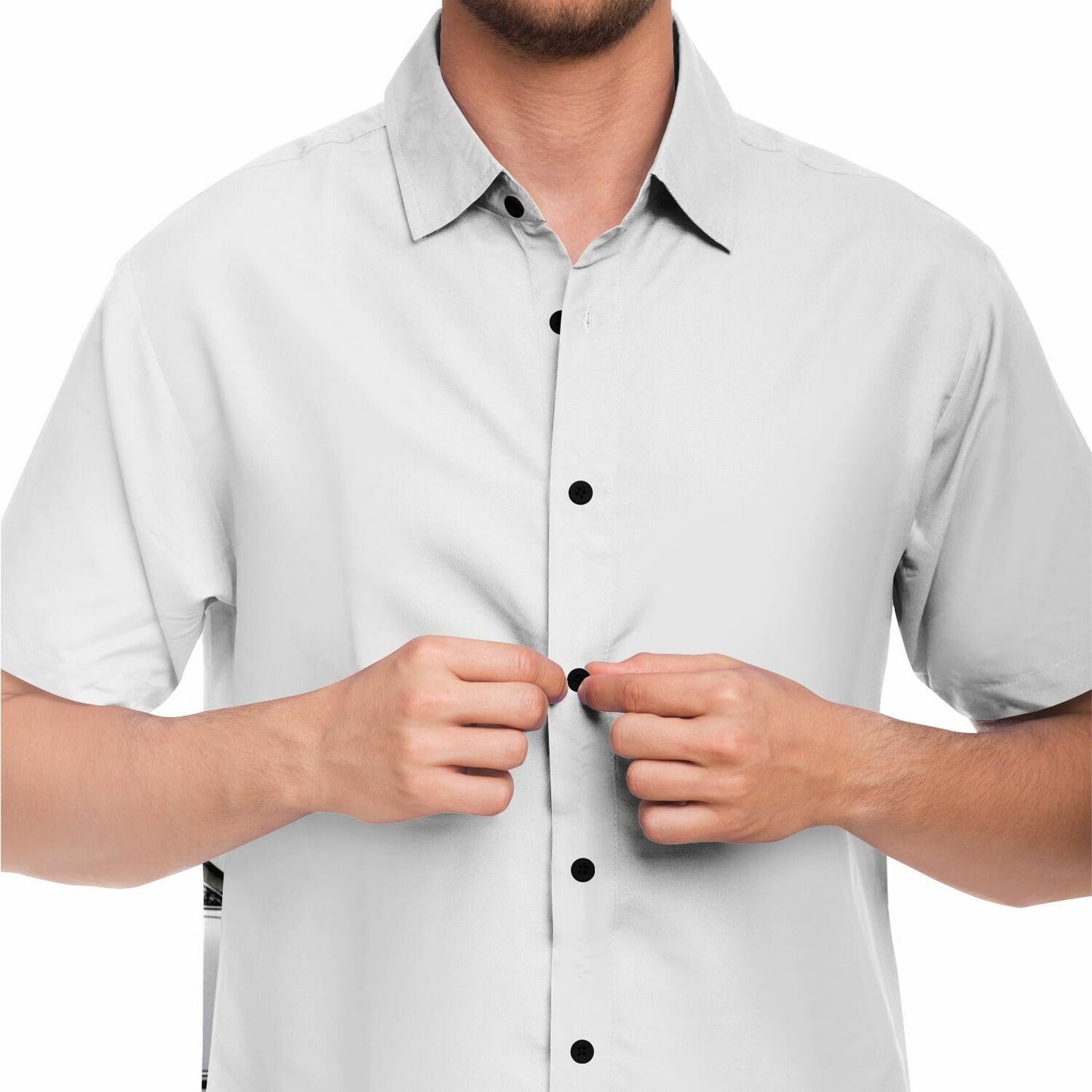 Japanese 911 Inspired Short Sleeve Button Down Shirt - AOP