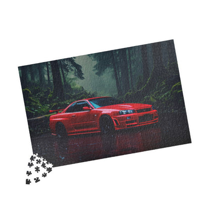 GTR R34 in the Rain Jigsaw Puzzle [110, 252, 520, or 1014 pieces]