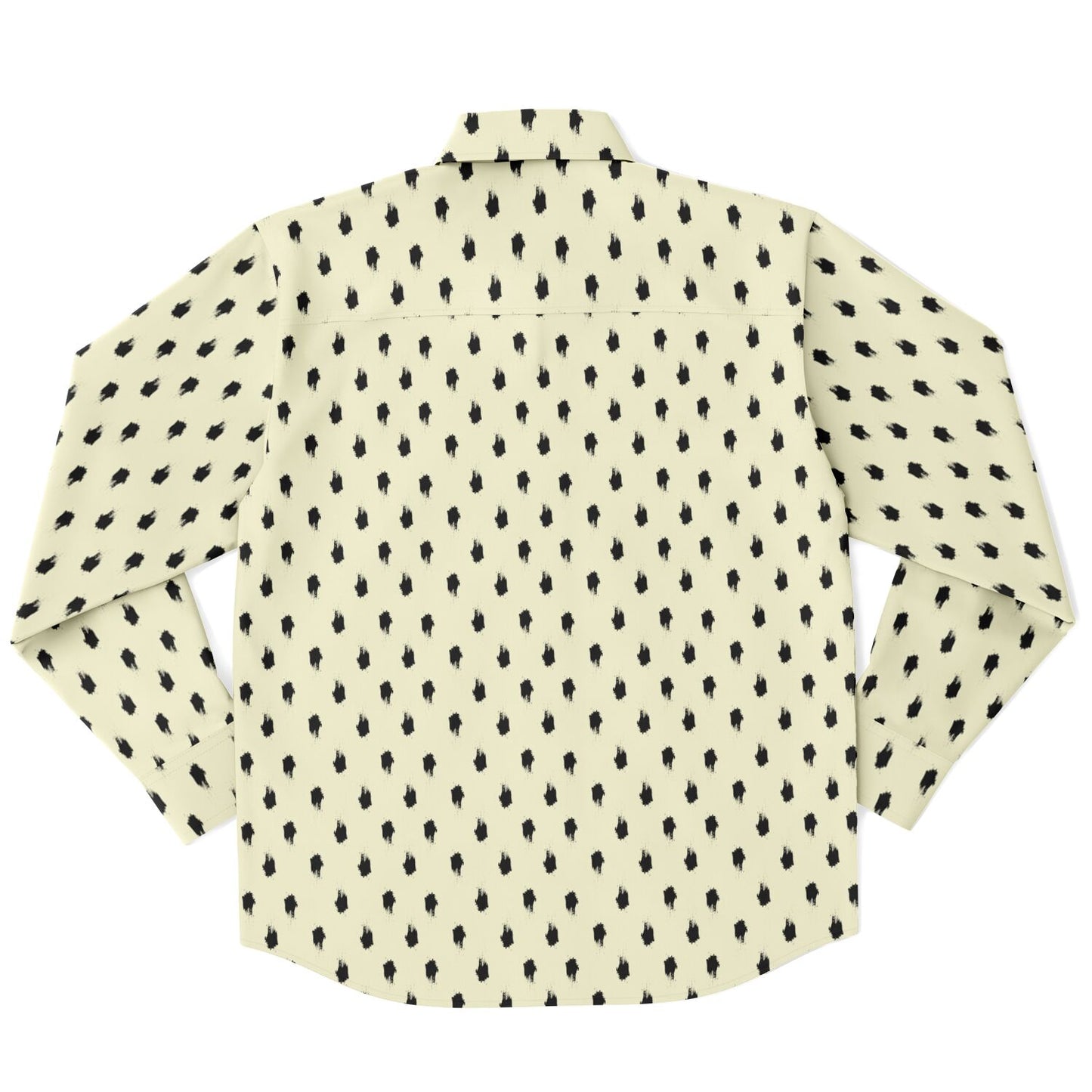Brushstroke Pattern Long Sleeve Button Down Shirt - AOP
