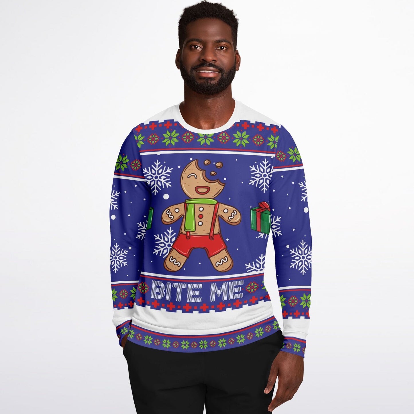 Bite Me Cheeky Christmas Holiday Sweatshirt