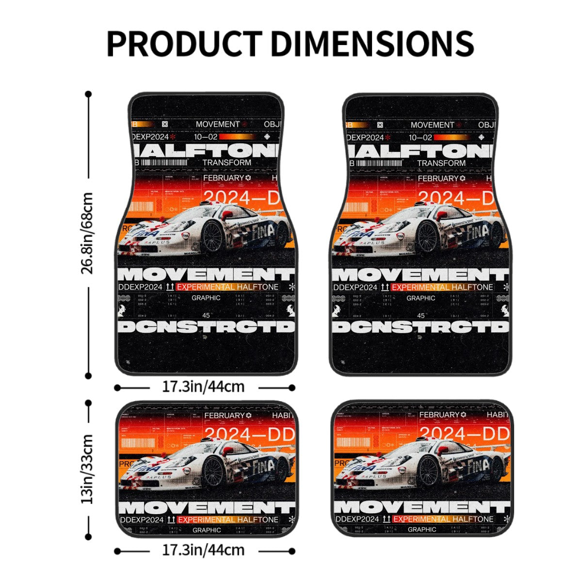 Car guy poster car floor mats flat lay mockups.