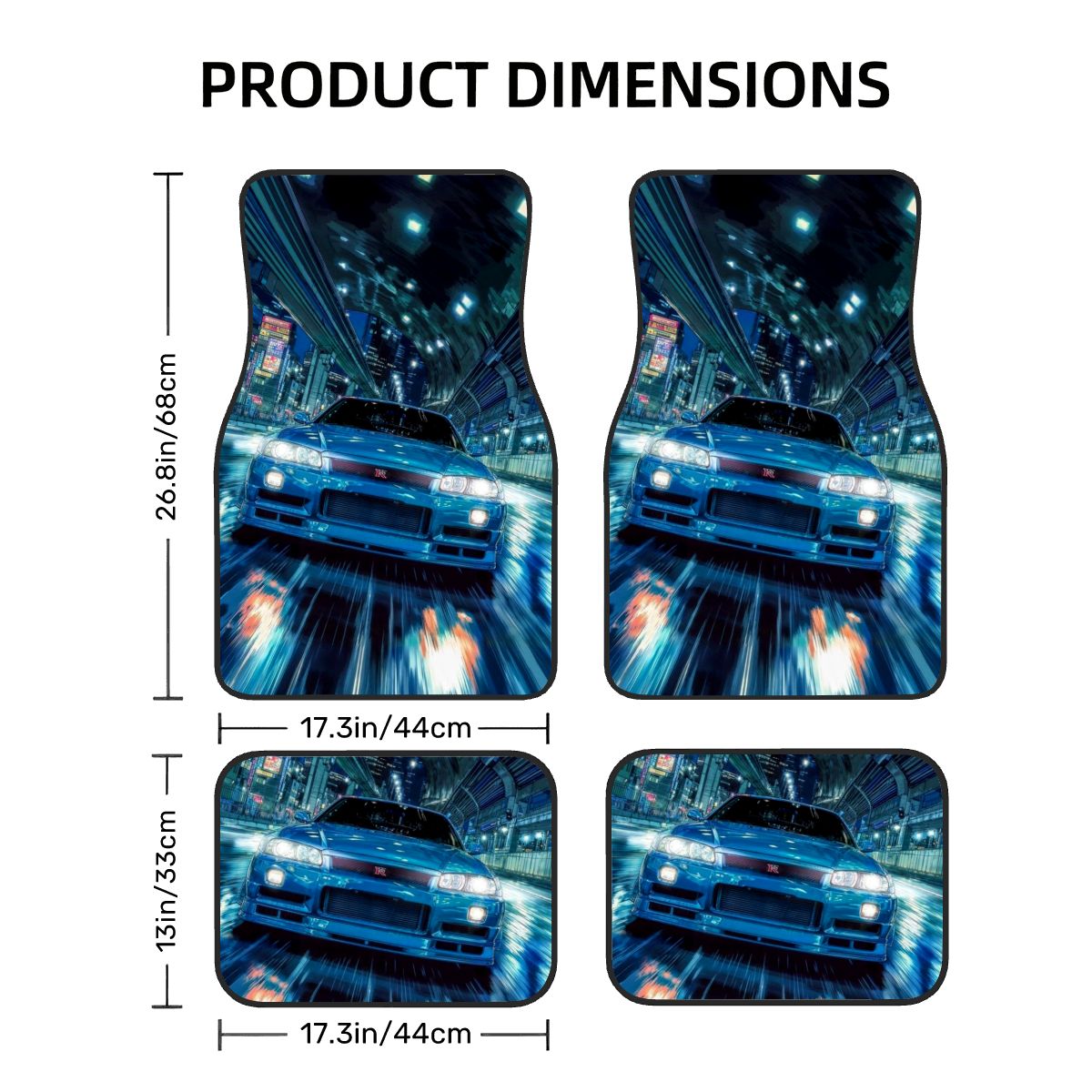 GTR R34 High Speed Automotive Floor Mats