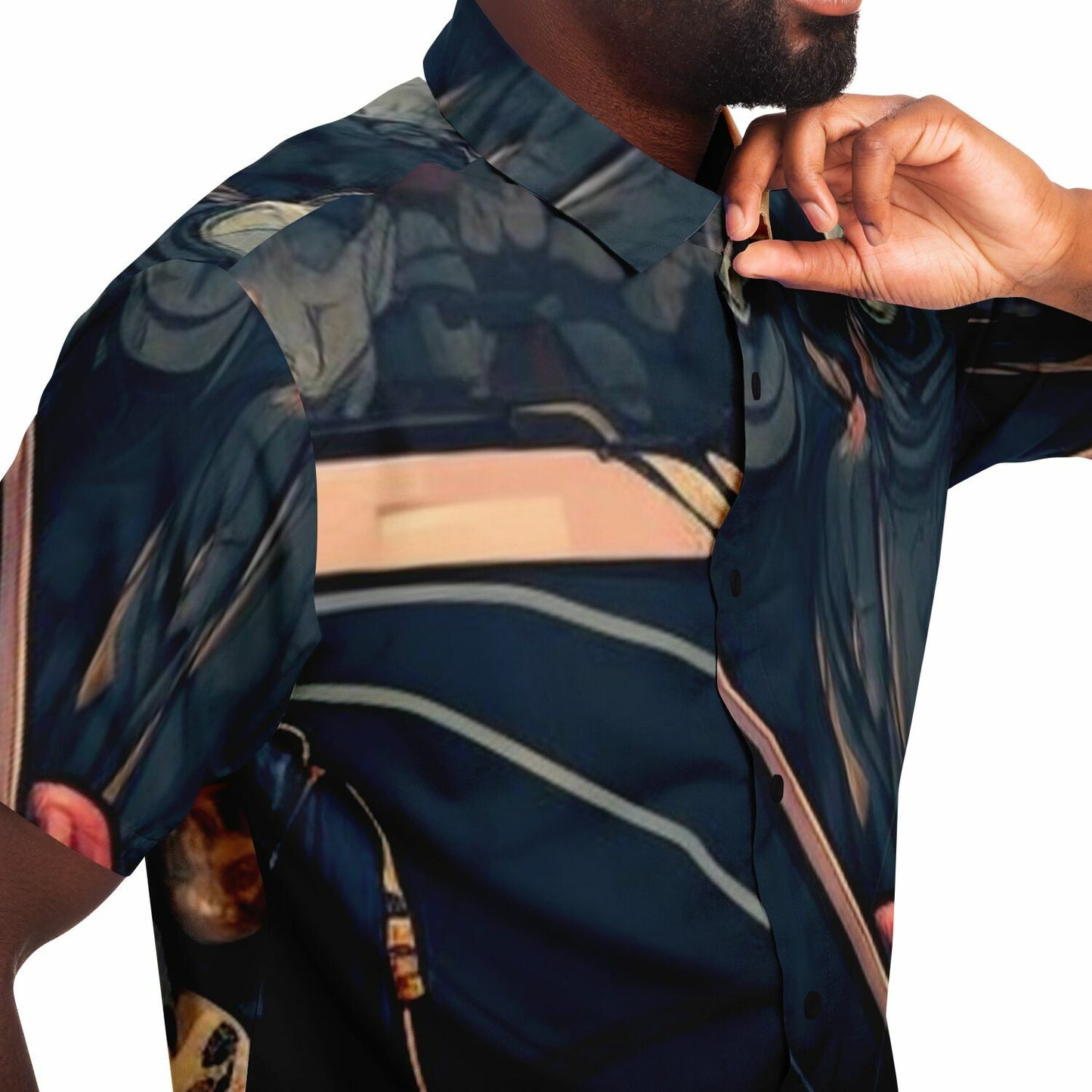 Japanese Illustration JDM Art Short Sleeve Button Down Shirt - AOP