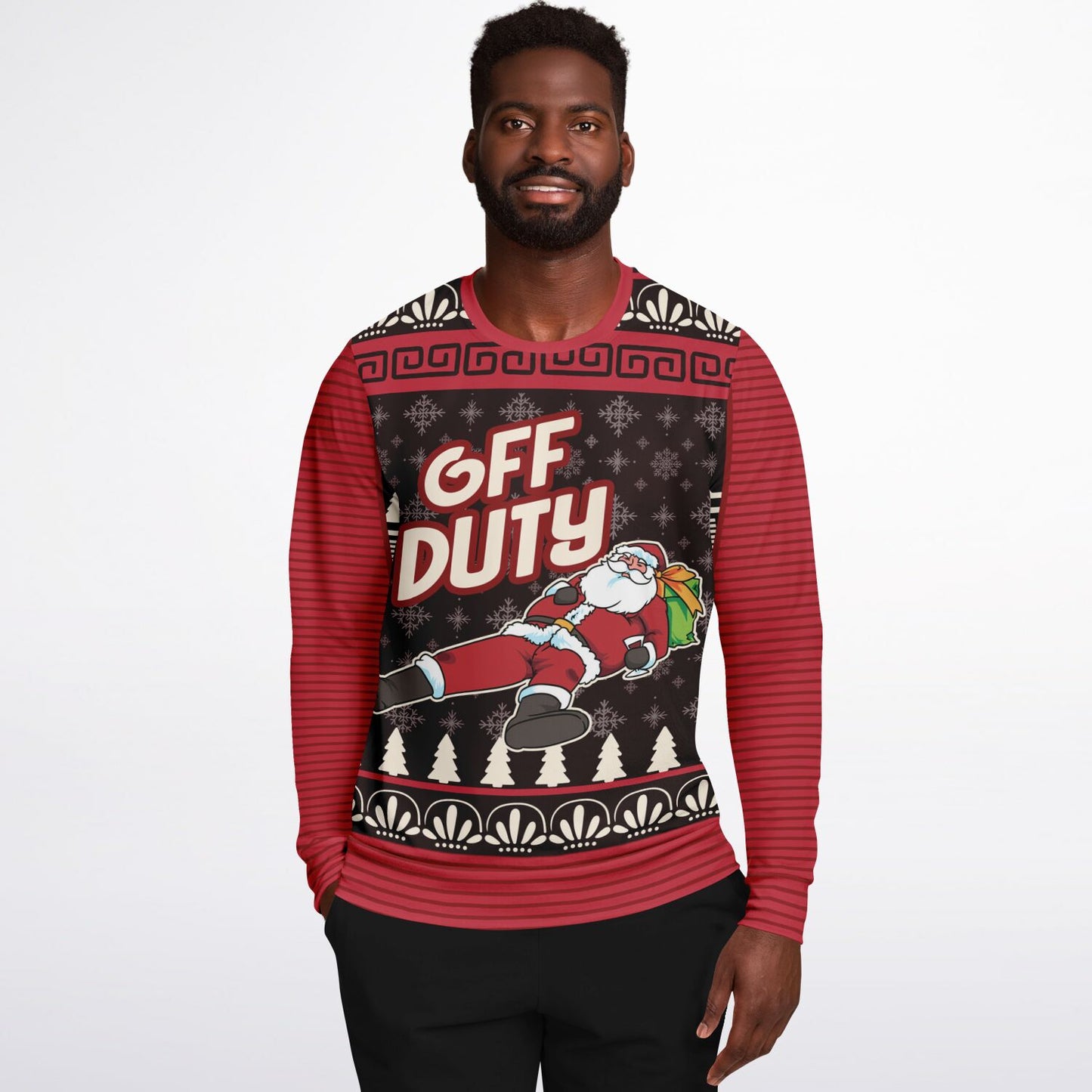 “Off Duty Santa” Relaxed Christmas Sweatshirt