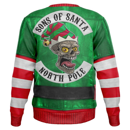 Santa's Little Biker Help Printed Sweatshirt