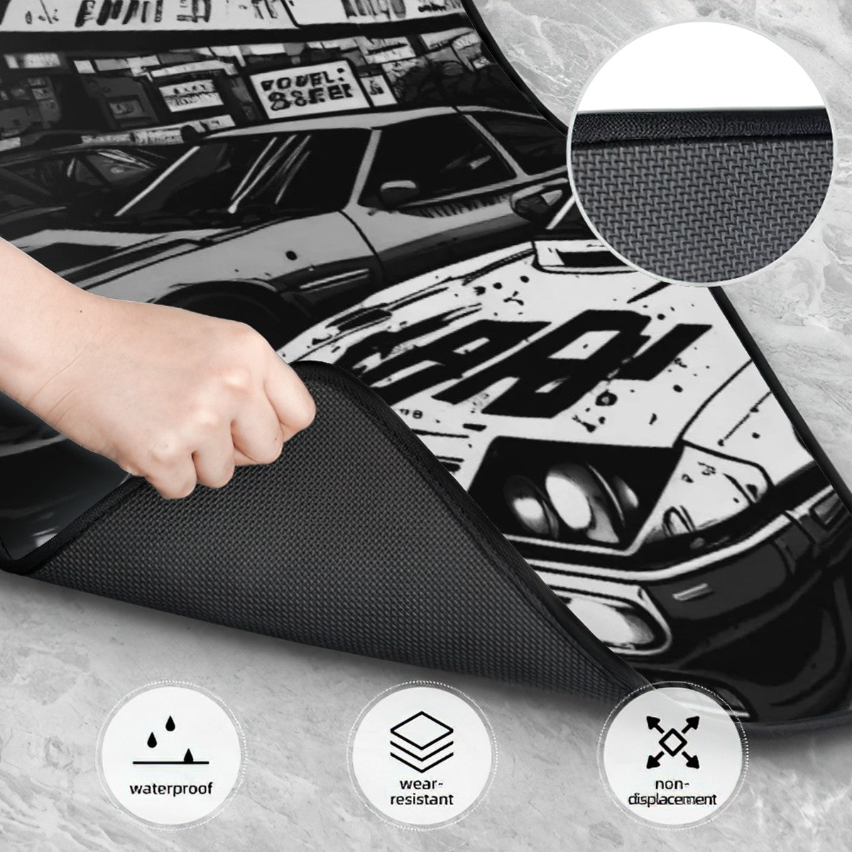 JDM B&W Automotive Floor Mats