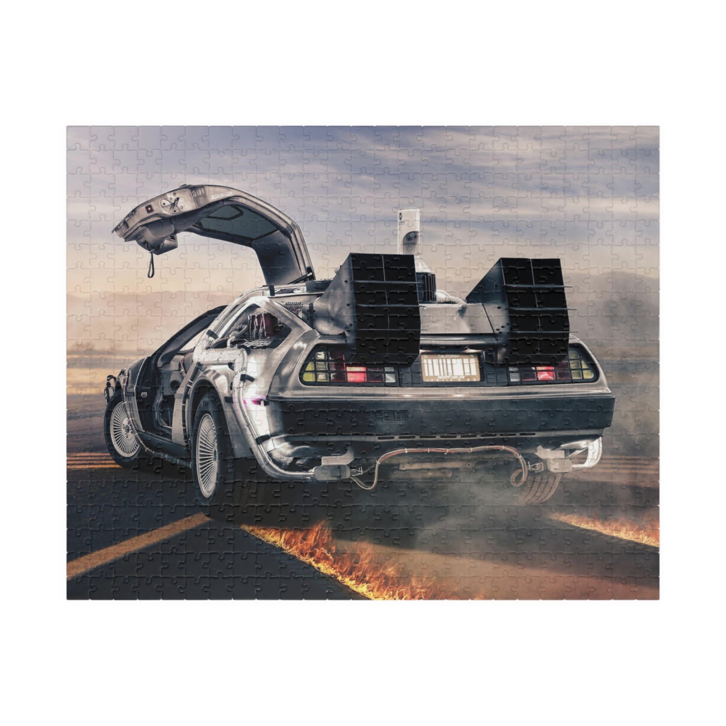 BTTF Delorean Jigsaw Puzzle [110, 252, 520, or 1014 pieces]