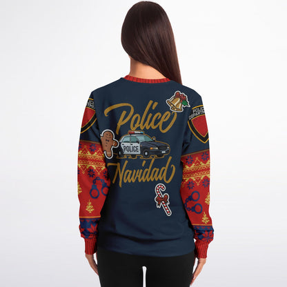 Police Navidad Christmas Inspired Printed Sweatshirt