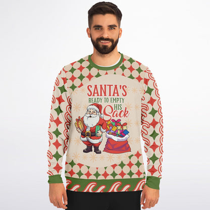 Santa’s Ready to Empty His Sack Funny Sweatshirt