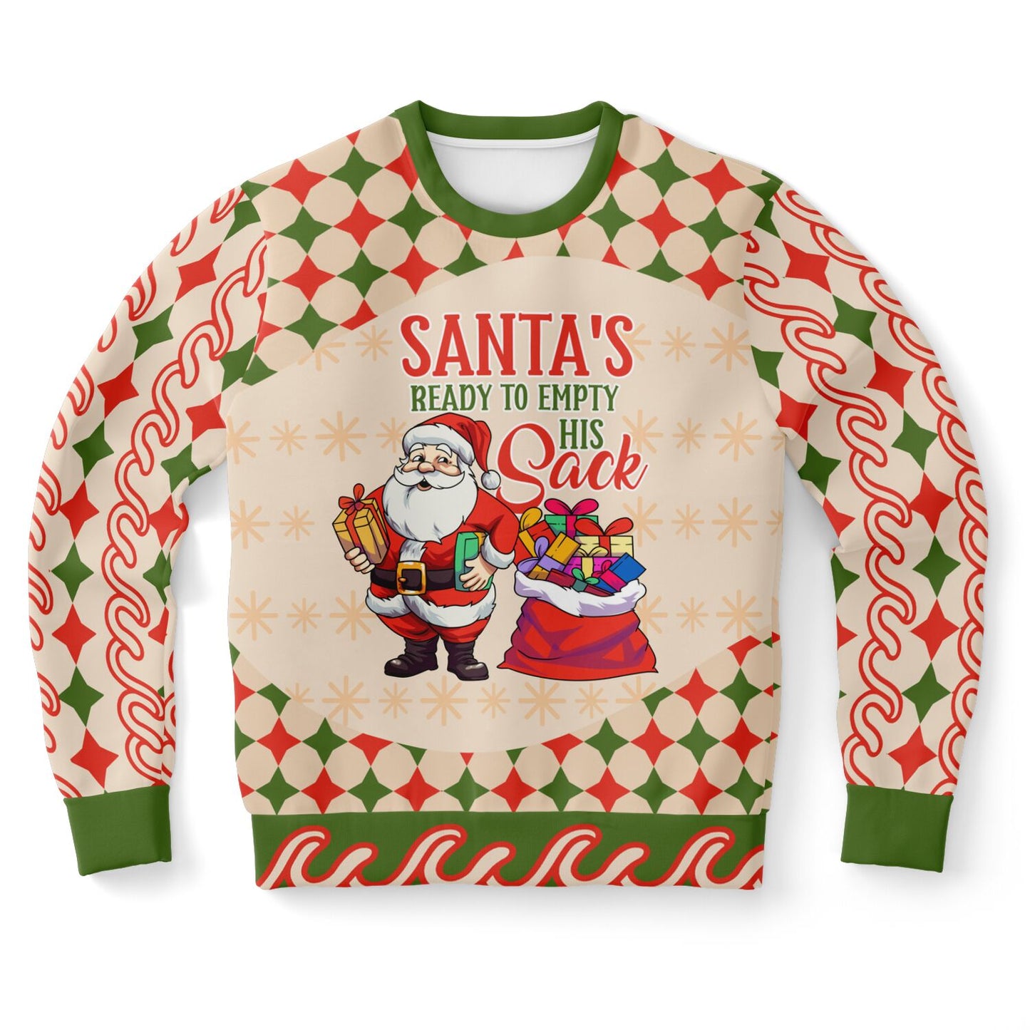 Santa’s Ready to Empty His Sack Funny Sweatshirt