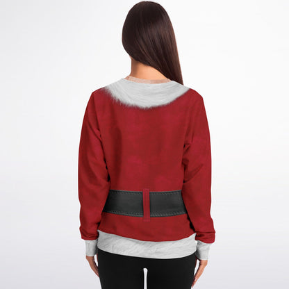 Fit Caucasian Santa Print Christmas Sweatshirt