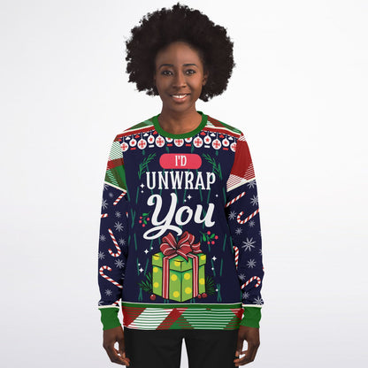 I’d Unwrap You Funny Christmas Sweatshirt