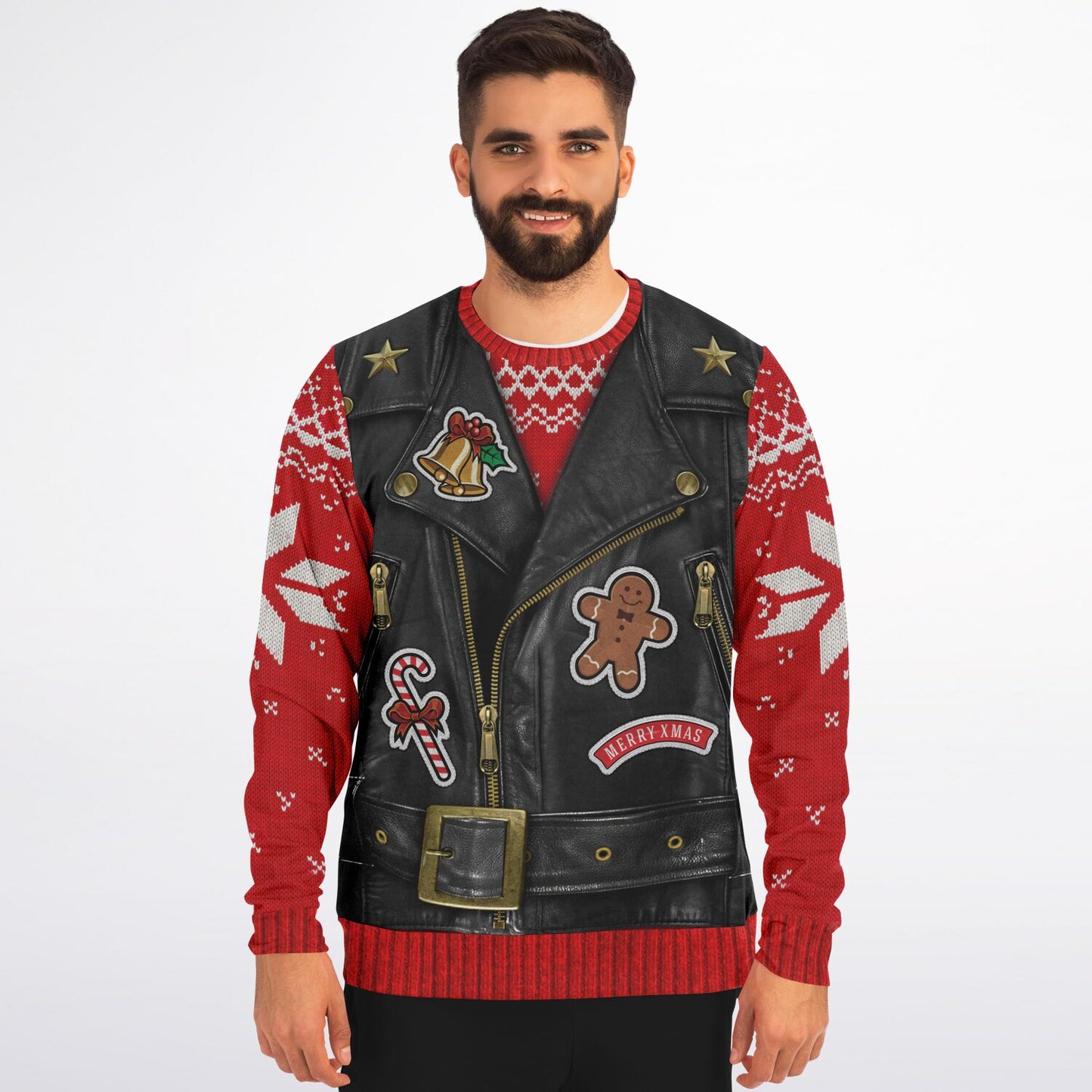 Sons of Santa Biker Jacket Print Sweatshirt