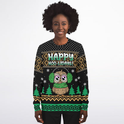 Happy Hoo-lidays Funny Christmas Sweatshirt