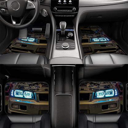 R34 Headlight Focus Automotive Floor Mats