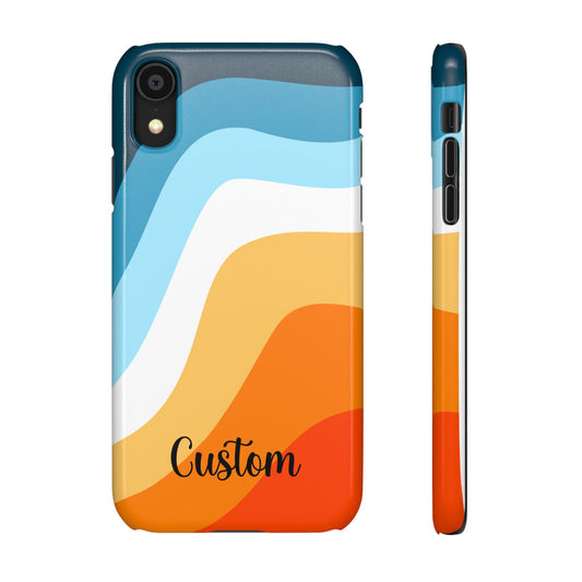 Minimalistic Waves Personalized Snap Case
