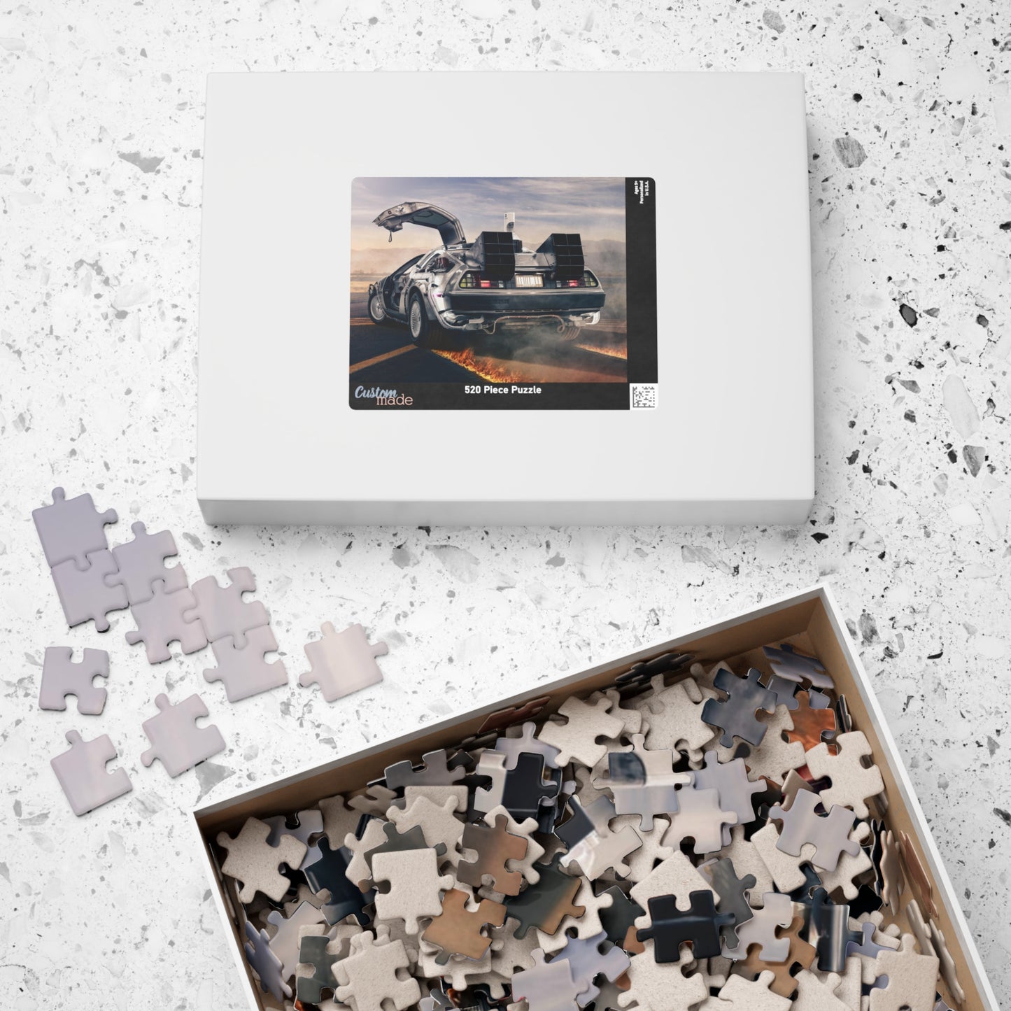 BTTF Delorean Jigsaw Puzzle [110, 252, 520, or 1014 pieces]