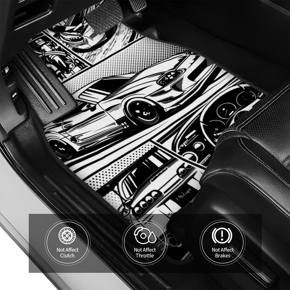 MK4 Supra Illustration Automotive Floor Mats