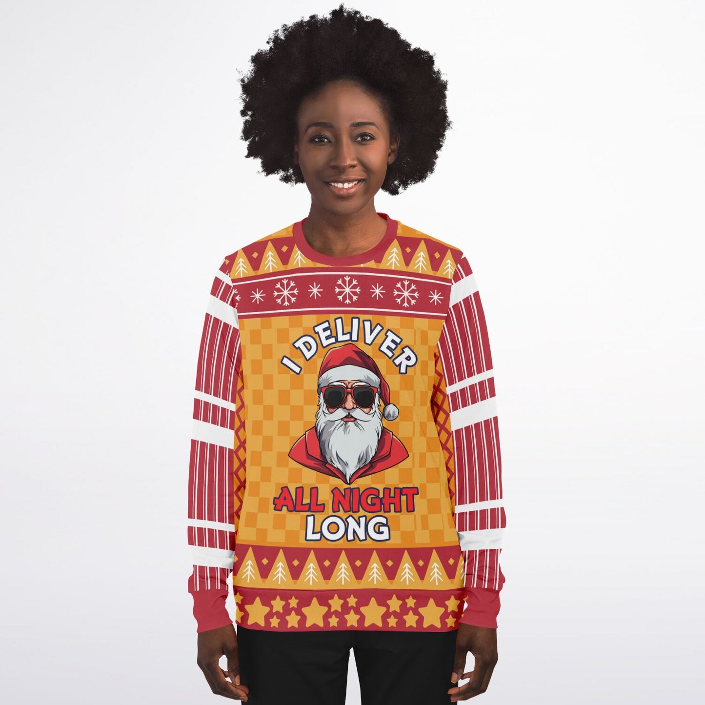 I Deliver All Night Long Cheeky Holiday Sweatshirt