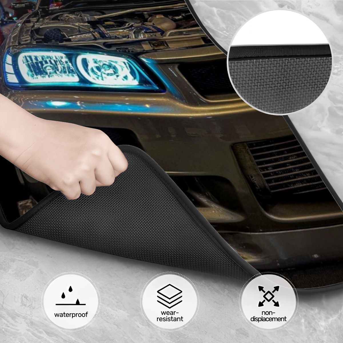 R34 Headlight Focus Automotive Floor Mats