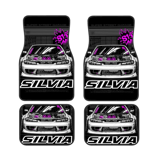 Silvia Illustration Automotive Floor Mats