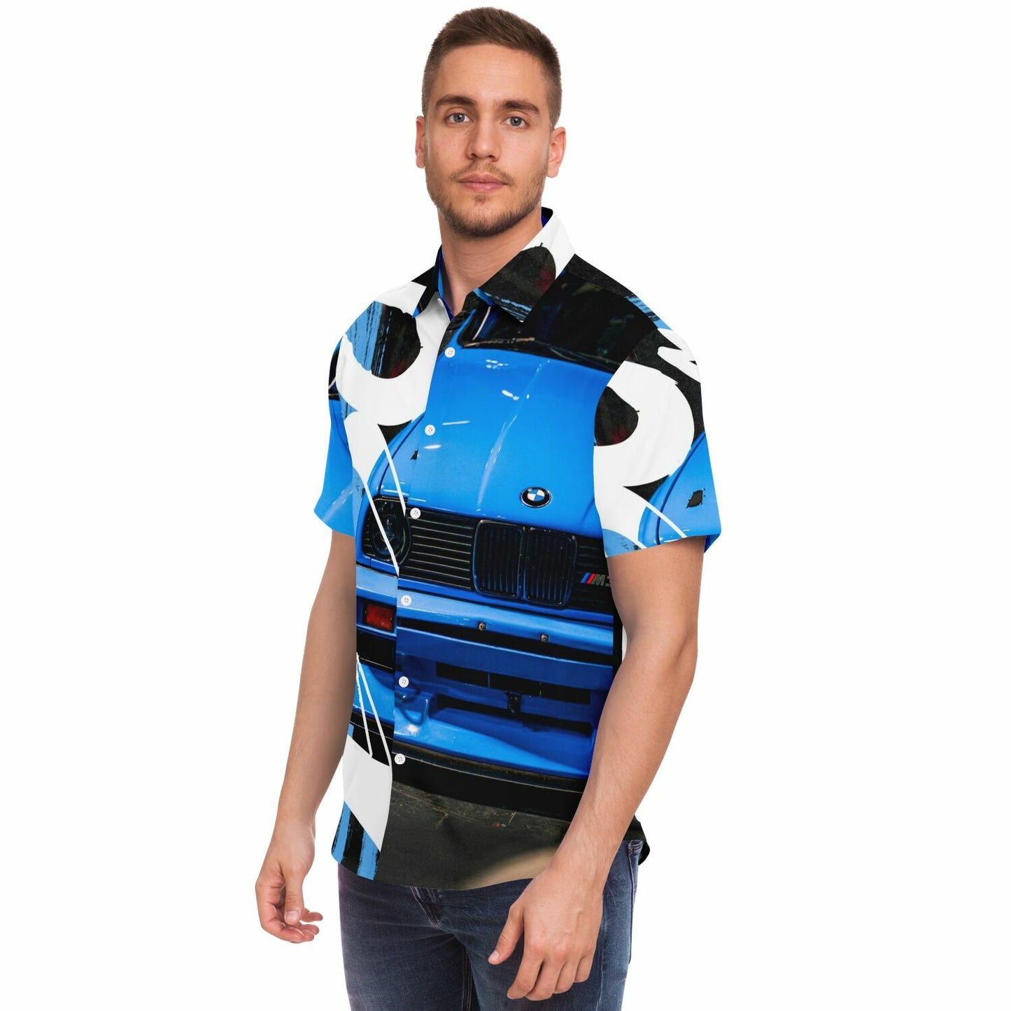 Bimmer E30 Short Sleeve Button Down Shirt - AOP