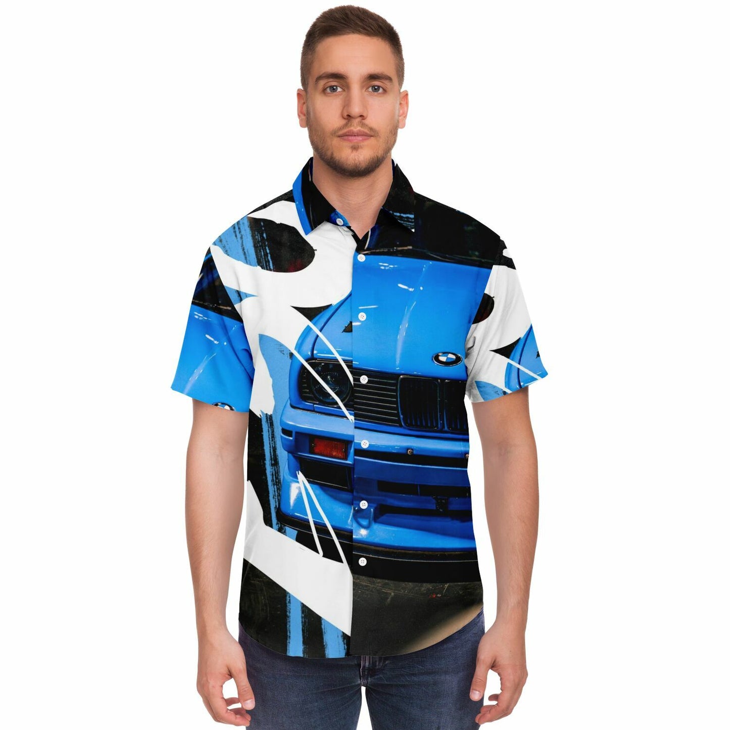Bimmer E30 Short Sleeve Button Down Shirt - AOP