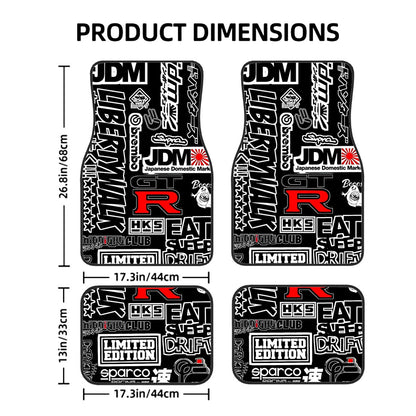 JDM Collage Art Automotive Floor Mats