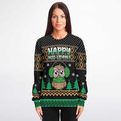 Happy Hoo-lidays Funny Christmas Sweatshirt