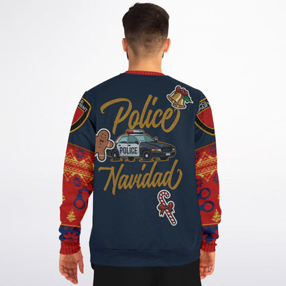 Police Navidad Christmas Inspired Printed Sweatshirt