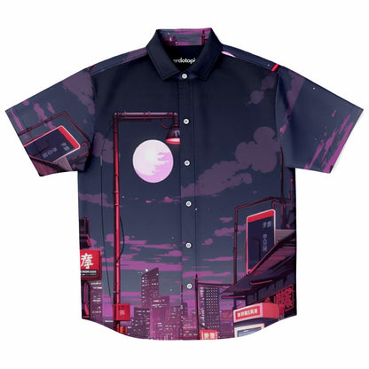AE86 Illustration Short Sleeve Button Down Shirt - AOP
