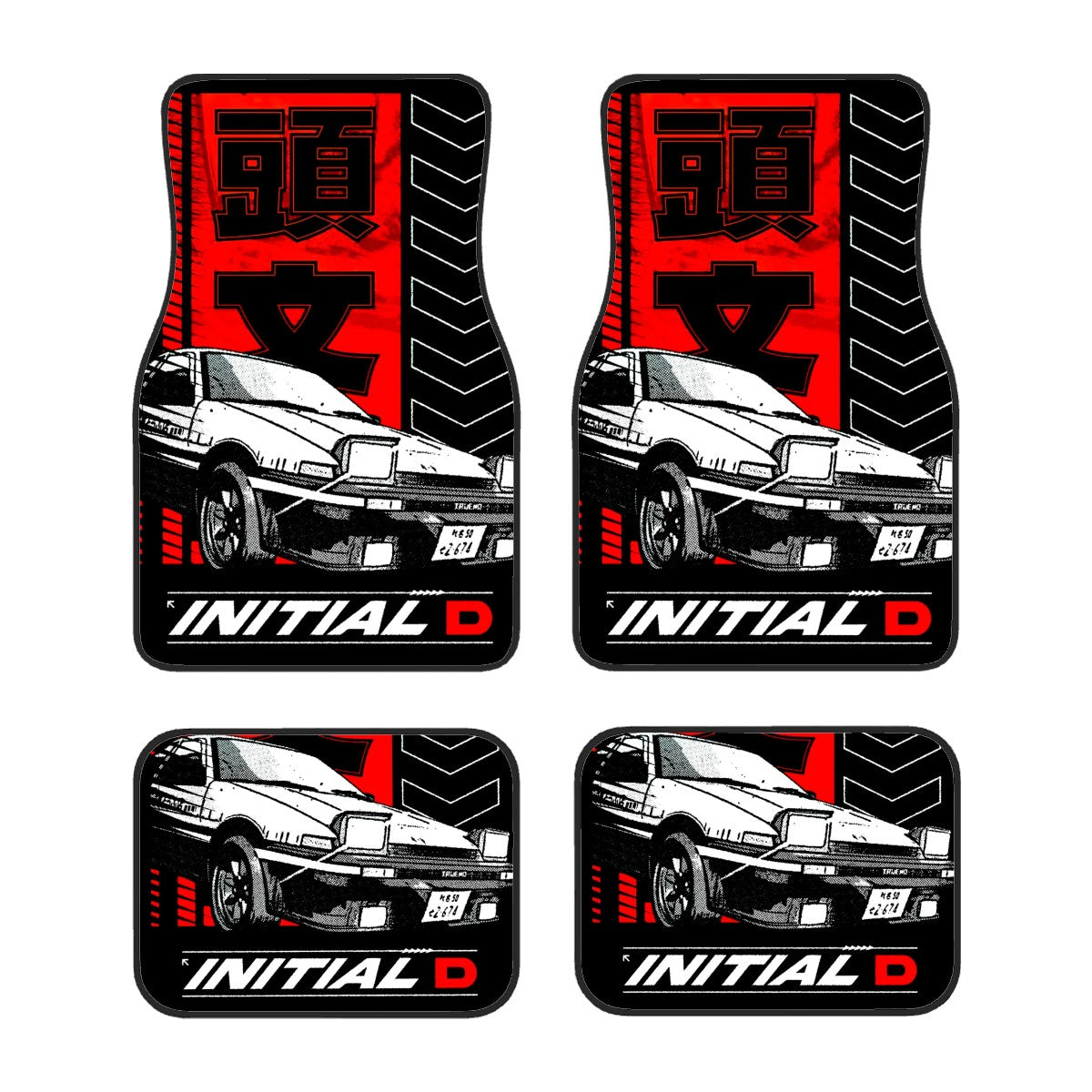Initial D AE86 Inspired Automotive Floor Mats
