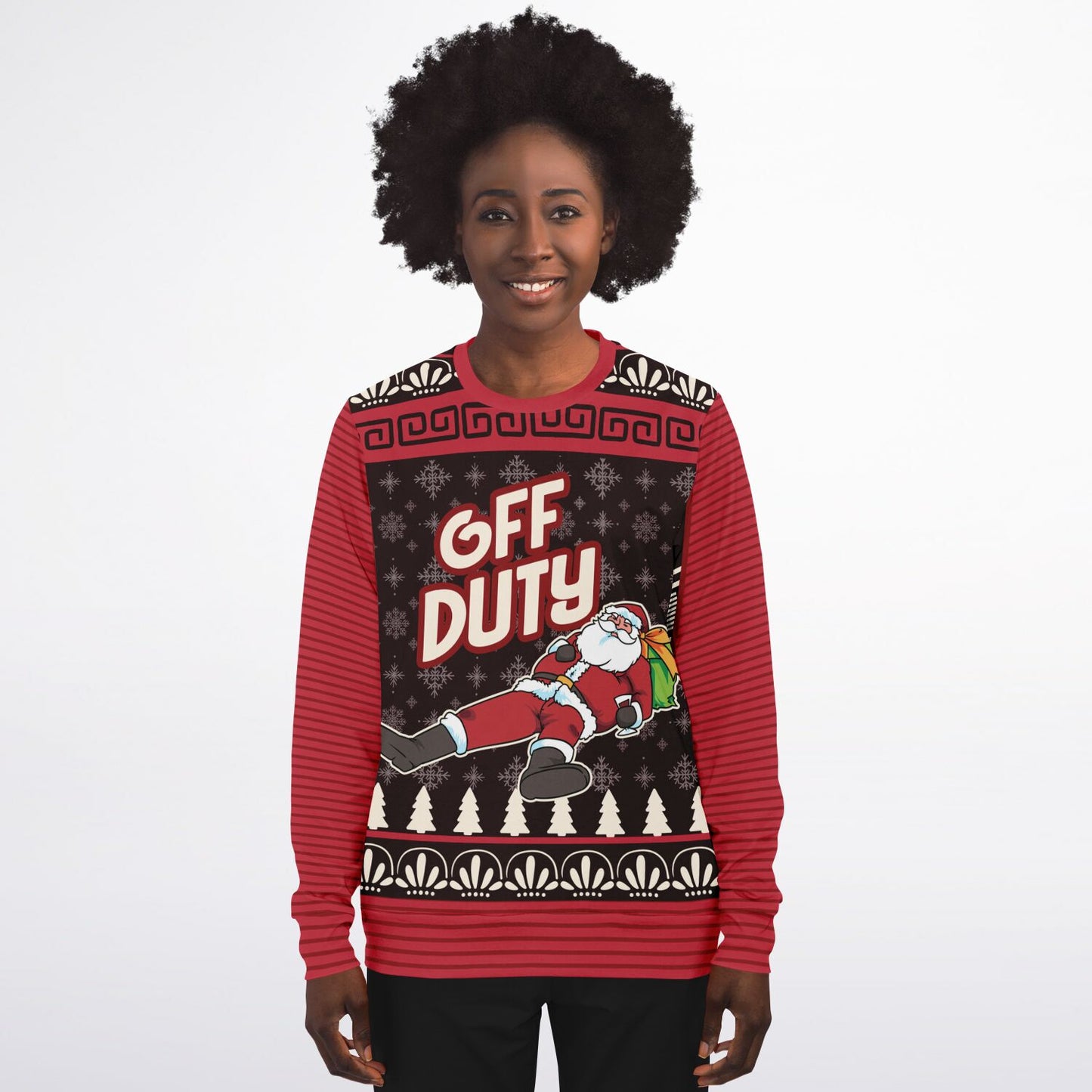 “Off Duty Santa” Relaxed Christmas Sweatshirt