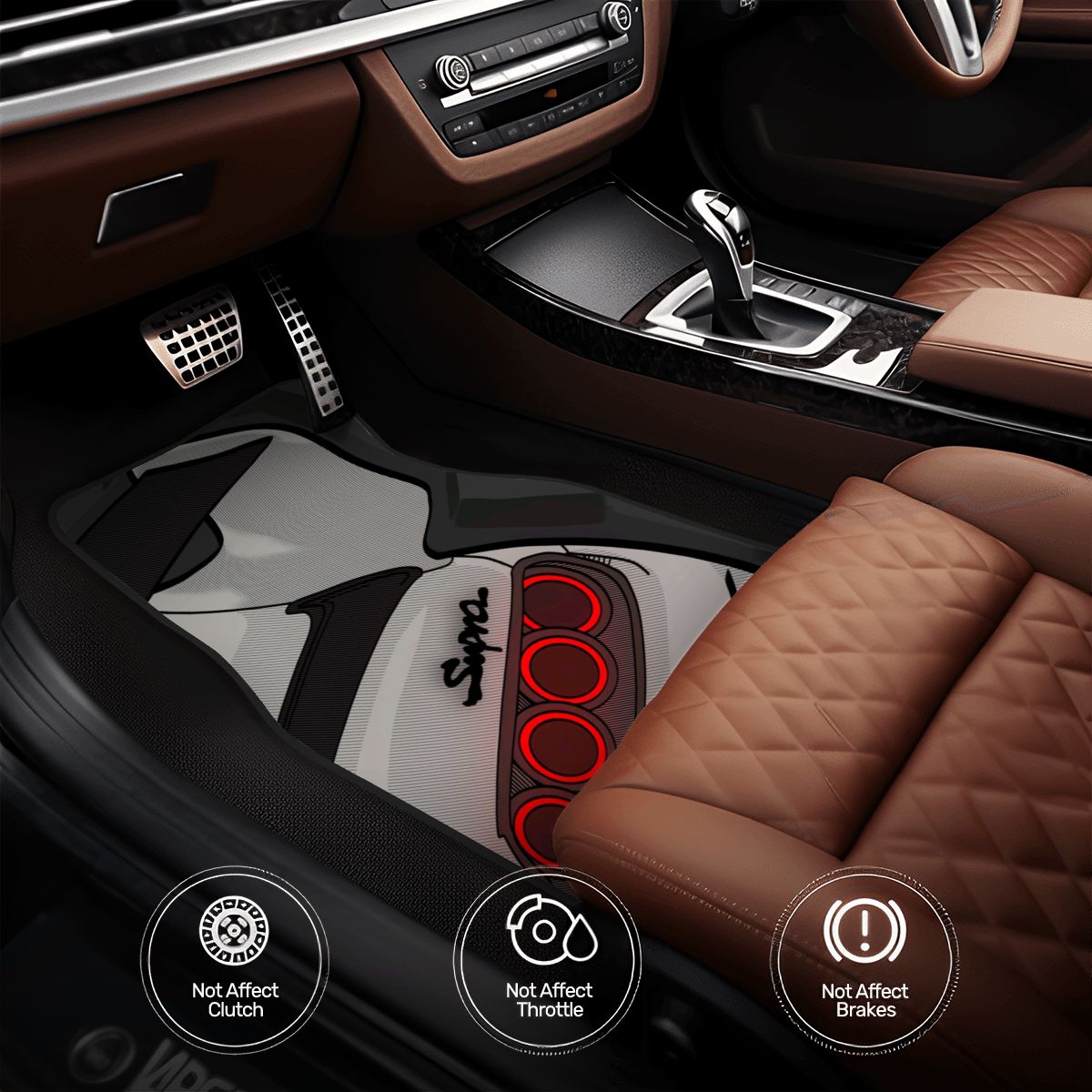 Supra Illustration Art Automotive Floor Mats