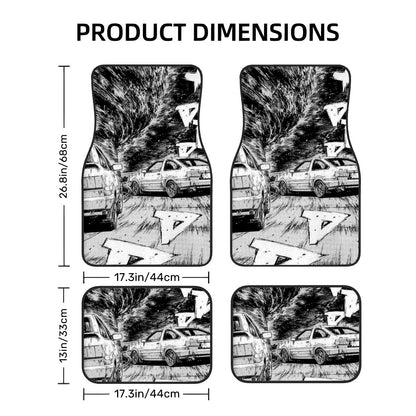 AE86 Pencil Artwork Automotive Floor Mats
